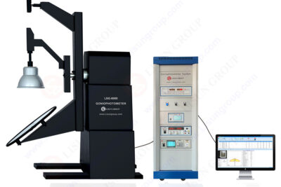 Explain the goniophotometer and how does it differ from integrating sphere?