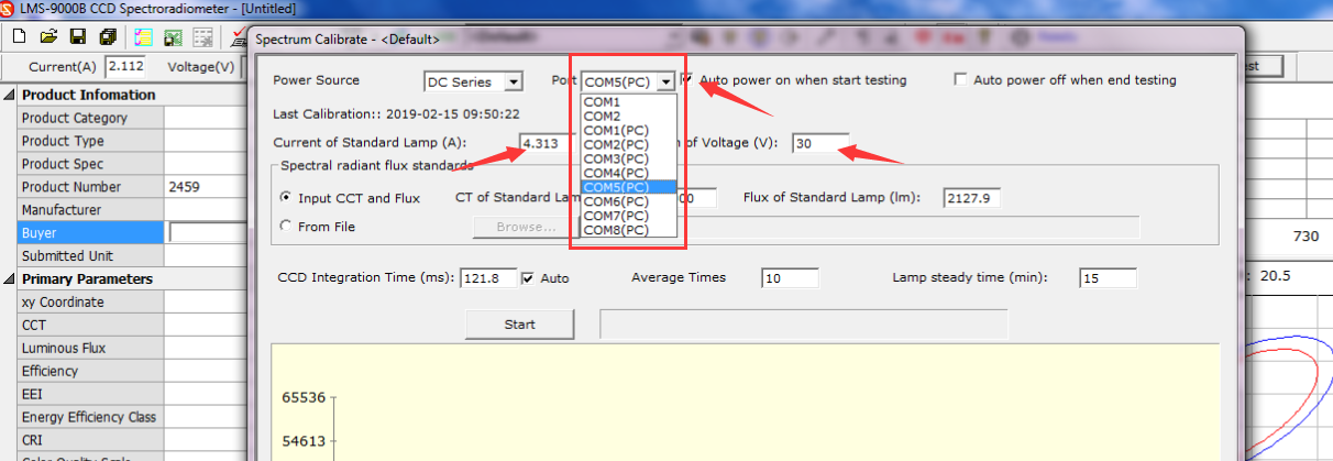 Calibration interface