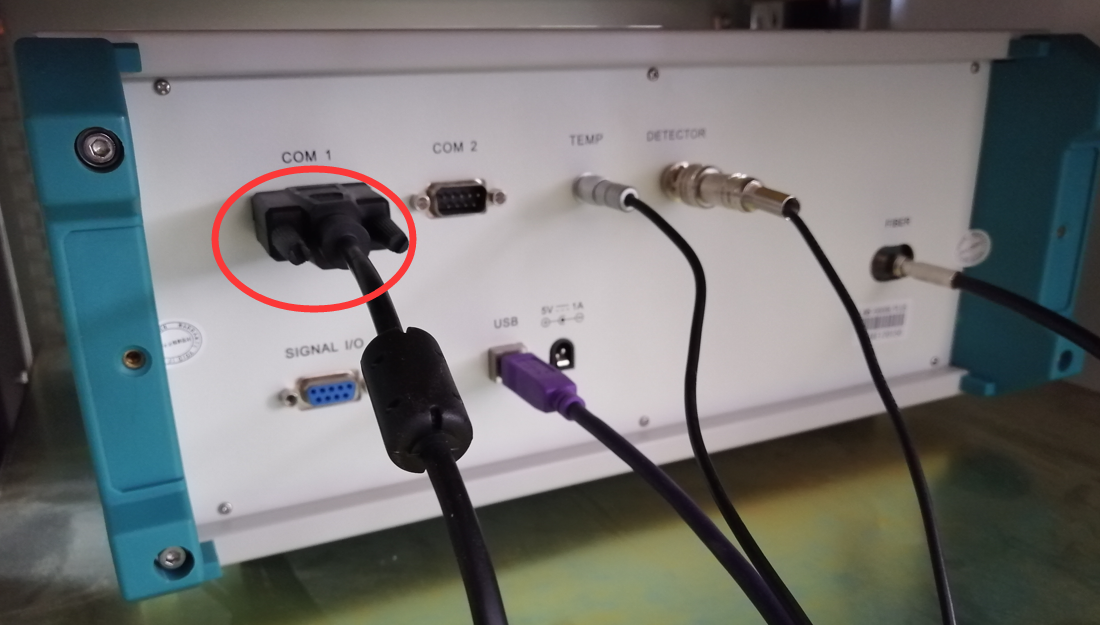 Select port COM1