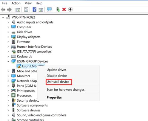 uninstall LMS 9000