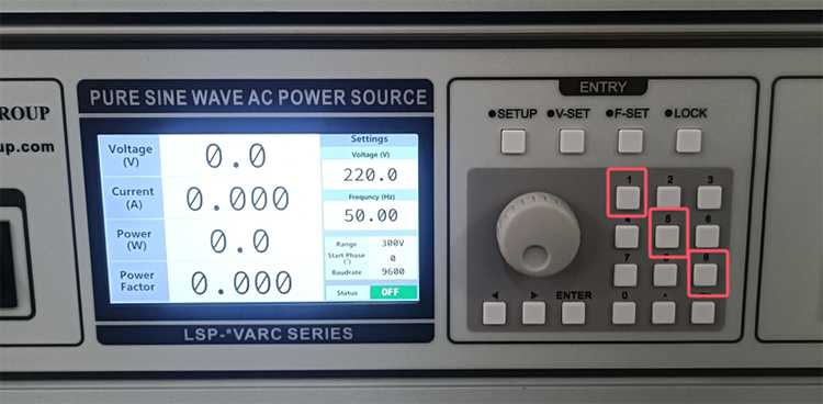 Change the diplay language of LSP series power supply