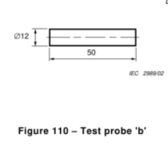 IEC 60745-2-5:2010 Figure 110 Test Probe ‘b’