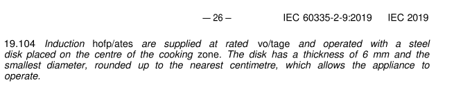 IEC 60335-2-9:2019 Clause 19.104