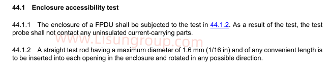 Test Rod of UL 962A:2023 Clause 44